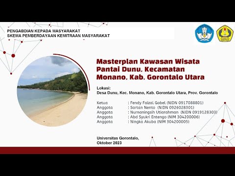 Masterplan Kawasan Wisata Pantai Dunu, Kec. Monano, Kab. Gorontalo Utara