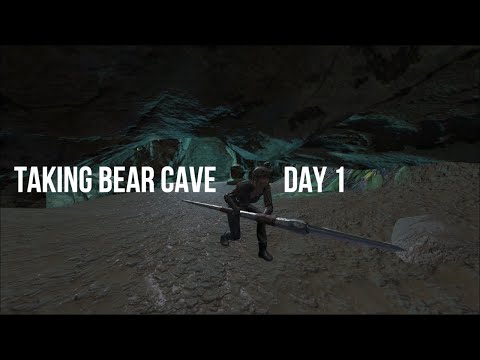 TAKING BEAR CAVE DAY 1!  ARK Unofficial PvP