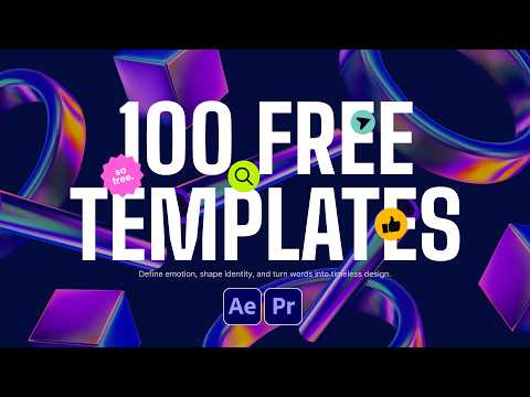 NEW 100 FREE Motion Graphic Templates for After Effects & Premiere Pro