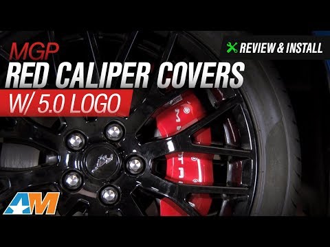 2015-2017 Mustang GT MGP Red Caliper Covers w/ 5.0 Logo Review & Install