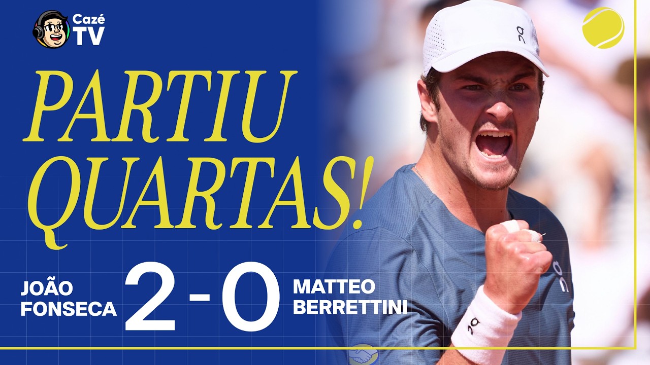 HISTÓRICO! JOÃO FONSECA VENCE BERRETTINI E VAI ÀS QUARTAS DE MONTE CARLO; FEITO INÉDITO DESDE GUGA
