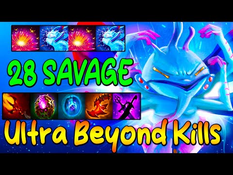 28 SAVAGE NON DEATH [ Puck ] ULTRA AGGRESSIVE MIDLANE - NONSTOP TEAM FIGHT - DOTA 2 GAMEPLAY