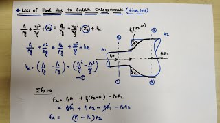 LOSS OF HEAD DUE TO SUDDEN ENLARGEMENT || MINOR LOSSES || TECHNICAL CLASSES