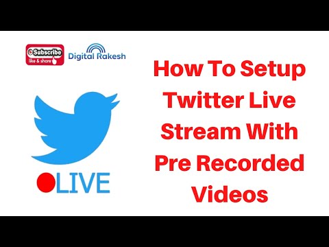 How To Setup Twitter Live Stream With Pre Recorded Videos