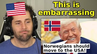 American Reacts to "Why Norwegians Don't Immigrate to the USA"