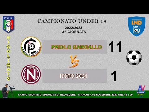 VIDEO HIGHLIGHTS PRIOLO G. -  NOTO UNDER 19   2022/2023