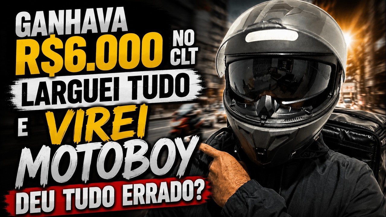 O dia em que larguei meu salário de R$6.000 e virei motoboy