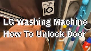 LG Washing Machine - How To Unlock Door