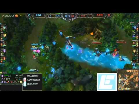 Chaotic team fight between Alternate and Giants (EU LCS Promotion matches)