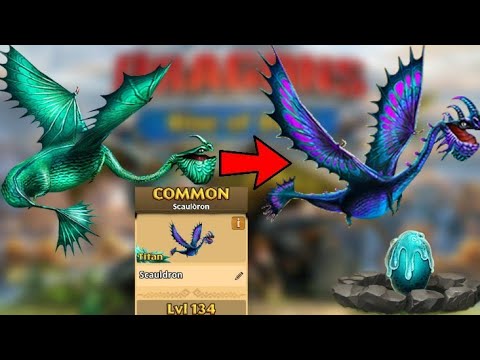 Scauldron Max Level 134 Titan Mode - Common Dragon - Dragons:Rise of Berk