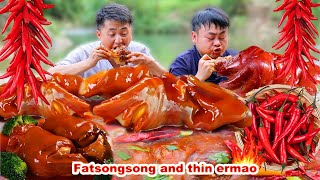 Download lagu mukbang | Make super large cow hooves delicious  | Chinese food | songsong and ermao mp3 Download lagu mukbang | Make super large cow hooves delicious  | Chinese food | songsong and ermao mp3