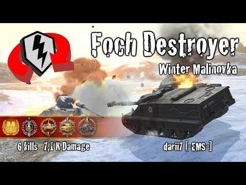 WoT Blitz Foch Destroyer - 6 Kills 7,1k Damage Replay
