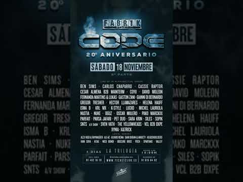 ALEX VIGO Y RHYNAGÜER   CODE 20 ANIVERSARIO FABRIK