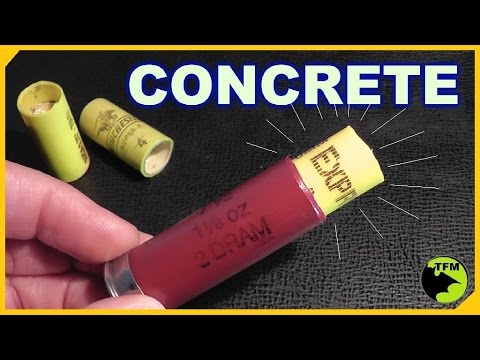 Shotgun Slug made out of CONCRETE -    Test shot