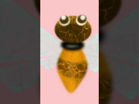 Draw fluffy bee in procreate #youtubeshorts #shortsvideo