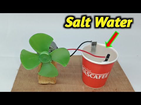 How to make free energy generator with salt water | dc motor project | new technology