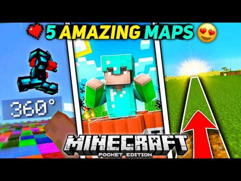 5 amazing MINECRAFT MAPS that you should try 😍🔥 | Top 5 BEST MAPS for mcpe (1.18+)