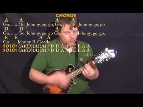 Johnny B. Goode (Chuck Berry) Mandolin Cover Lesson with Chords/Lyrics - Capo 1st