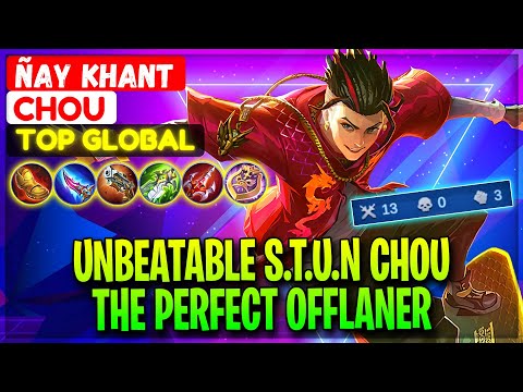 Unbeatable S.T.U.N Chou, The Perfect Offlaner - Top Global Chou Ñay Khant - Mobile Legends