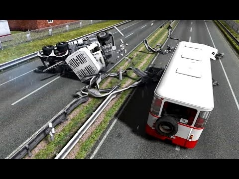 Mack Pinnacle & Liaz PhysX - Euro Truck Simulator 2 - New Models - Crash Test