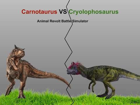 Carnotaurus VS Cryolophosaurus | Animal Revolt Battle Simulator