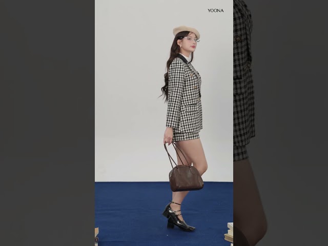 ND16S317 - Sét dạ tweed caro kim tuyến