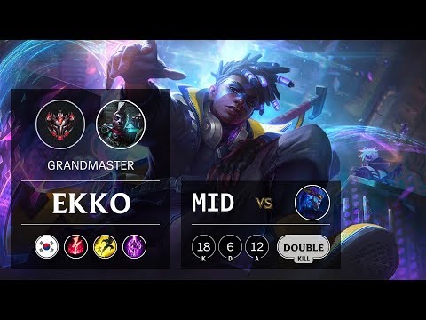 Ekko Mid vs Aurelion Sol - KR Grandmaster Patch 10.1