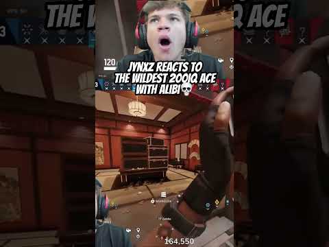 Jynxzi reacts to the wildest 200IQ ace with alibi💀💀 #shorts #gaming #twitch
