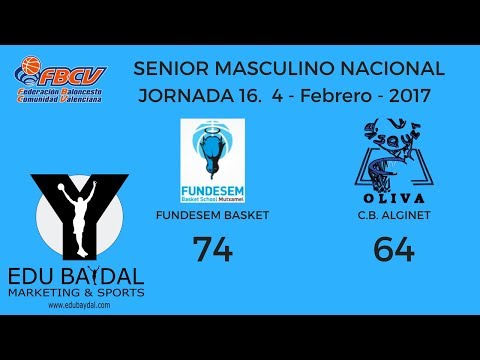 FUNDESEM BASKET INNOVA MUTXAMEL - CLUB BASQUET OLIVA. JORNADA 16