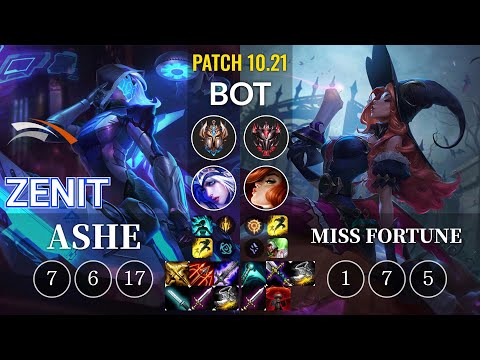 HLE Zenit Ashe vs Miss Fortune Bot - KR Patch 10.21