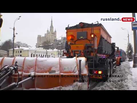 Ein heftiger Schneesturm hat Moskau erneut heimgesucht