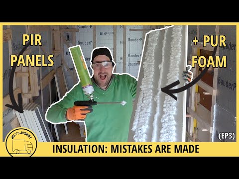 DIY CONTAINER HOME BUILDING: INSULATION | EP3 | Tiny house on wheels | with PIR panels and PUR foam