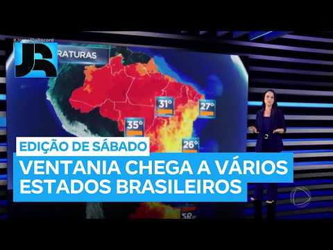 Previsão do Tempo: ventania chega a estados do Sul, Sudeste e Centro-Oeste no domingo (19)