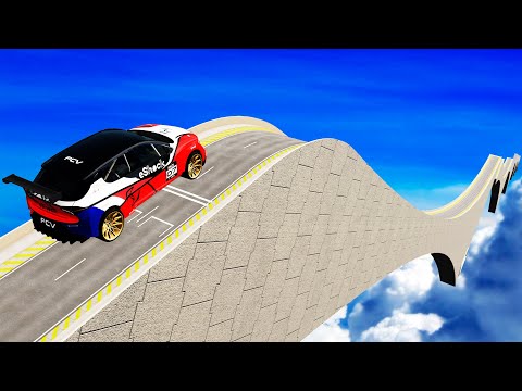 High speed impossible jumps - BeamNG.DRIVE | CrashTherapy