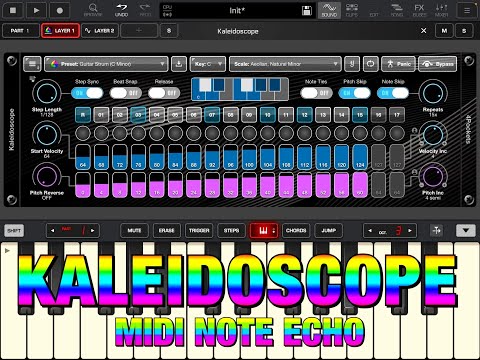 Kaleidoscope Echo - Midi Note Echo FX - On Sale for a Limited at £6.99 - Demo for the iPad