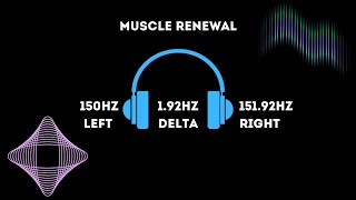 1.92Hz Delta Binaural Beat + 150 Hz Frequency - Energy Flow, Muscle Renewal & Deep Cellular Healing