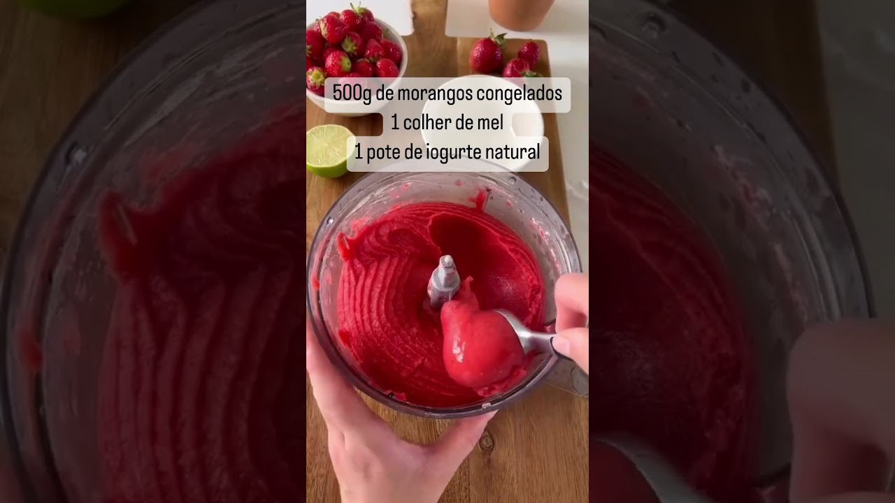 Watch Now SORVETE DE MORANGO SAUDÁVEL SORVETE DE MORANGO SAUDÁVEL