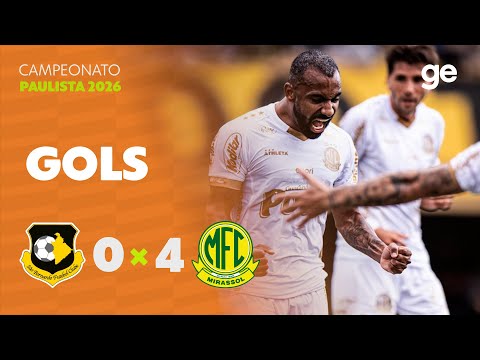 SÃO BERNARDO 0 X 4 MIRASSOL | GOLS | 5ª RODADA | CAMPEONATO PAULISTA 2026 | ge.globo