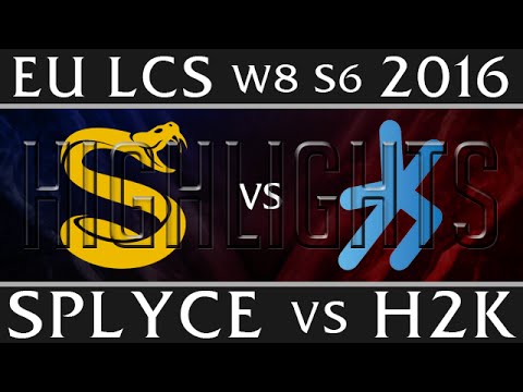 Splyce vs H2K Highlights | EU LCS W8D2 2016 Spring S6 | SPY vs H2K Week 8
