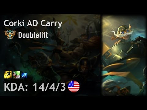 Corki AD Carry vs Twitch - Doublelift - NA Challenger Patch 6.23