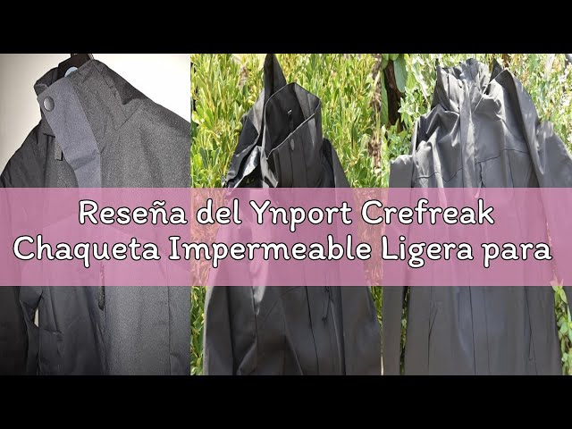 Vídeo relacionado con Ynport Crefreak Chaqueta Impermeable para Hombre al Aire Libre Impermeable Ligero Chaqueta para Caminar a Prueba de Viento Chaqueta Deportiva con Capucha Moutain, Azul, L