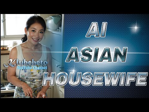 AI Asian Housewife | Beautiful Asian Wives In The Kitchen | Japanese Korean Women