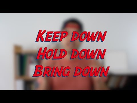 Keep down / Hold down / Bring down - W46D1 - Daily Phrasal Verbs - Learn English online free video