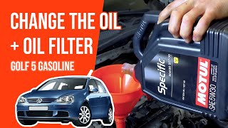 Youtube thumbnail of video "Change the oil and the oil filter GOLF 5 1.4i 16V 🛢"