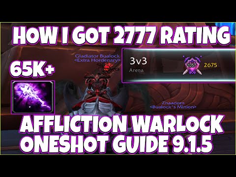 Affliction Warlock Deathbolt Guide - How Did i Get 2777 Rating on Warlocks Using This Method - 9.1.5