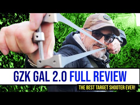 Full review of the GZK GAL 2 0 slingshot catapult - the best target shooter ever!