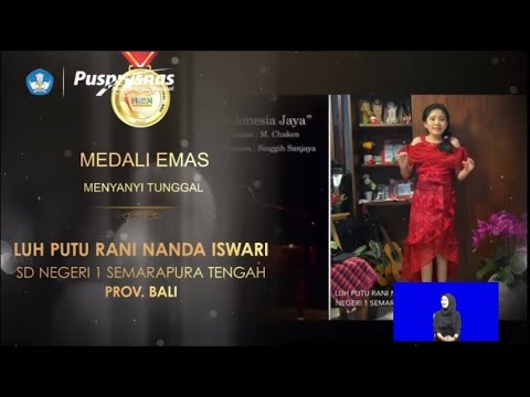 Lagu Indonesia Jaya - Juara 1 Nasional Menyanyi Tunggal SD - FLS2N 2021 - Rani - Klungkung - Bali