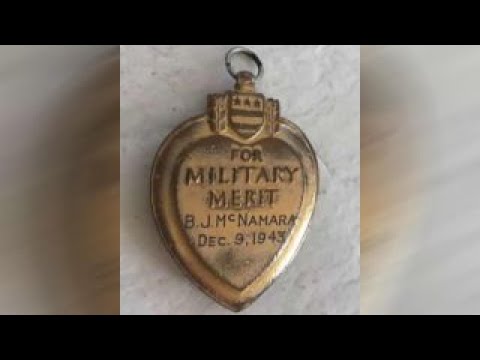 War hero's family reunited with missing Purple Heart