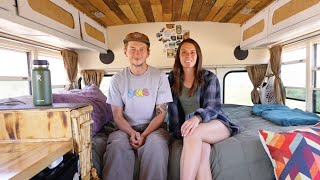 COLLEGE STUDET’S budget schoolie TINY HOME w/ Custom BACK DECK & neat 2ND BED 🚌 by Nate Murphy