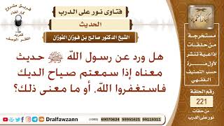 ما صحة حديث (إذا سمعتم صياح الديك فاستغفروا الله)؟ الشيخ صالح الفوزان image